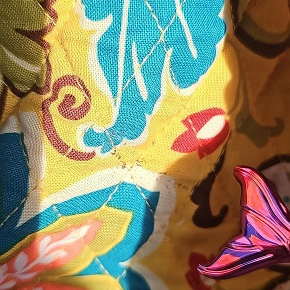 Vera Bradley Retired Provencal Yellow Floral Pattern Backpack VGUC - Picture 5 of 16